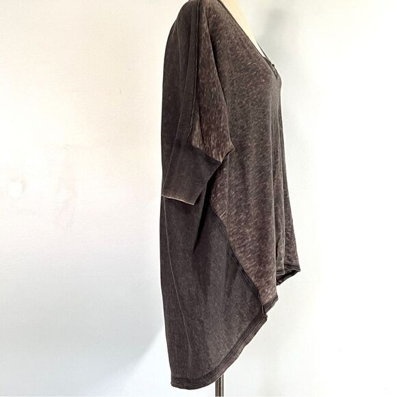 Free People We The Free Catch Waves Burnout Black Oversized Tunic XS T Shirt - Picture 11 of 16